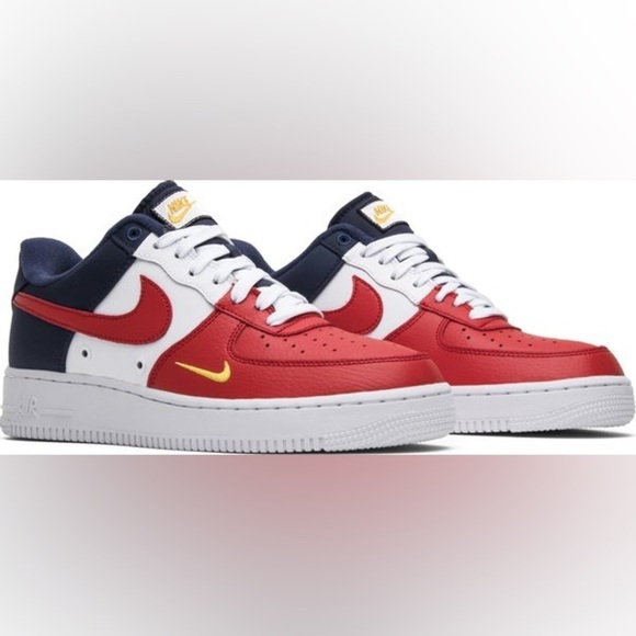✨ Nike Air Force 1s Rare Low “4th of July” Red White Blue 07 LV8 Size 4Y - Picture 11 of 12